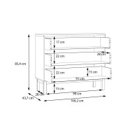 Cómoda Penki 3 cajones