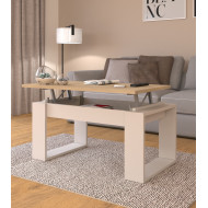 Mesa centro elevable Rubi II estilo industrial