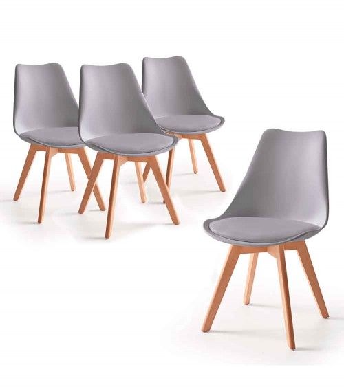 Pack 4 sillas Tulipa – Sillas de comedor estilo nórdico