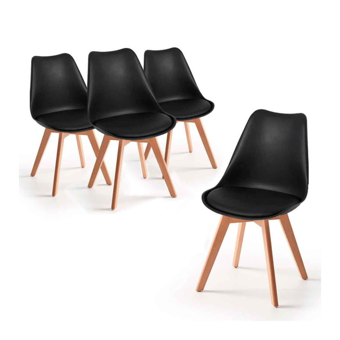 Pack 4 sillas Tulipa – Sillas de comedor estilo nórdico