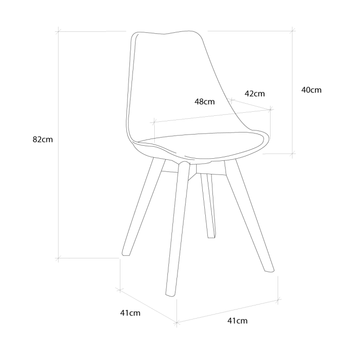 Pack 4 sillas Tulipa – Sillas de comedor estilo nórdico