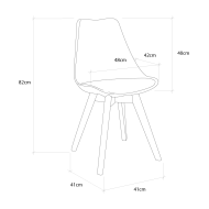 Pack 4 sillas Tulipa – Sillas de comedor estilo nórdico