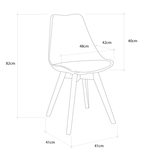 Pack 4 sillas Tulipa – Sillas de comedor estilo nórdico