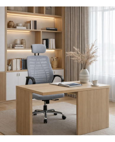 Silla de escritorio Queny ergonómica con reposacabezas