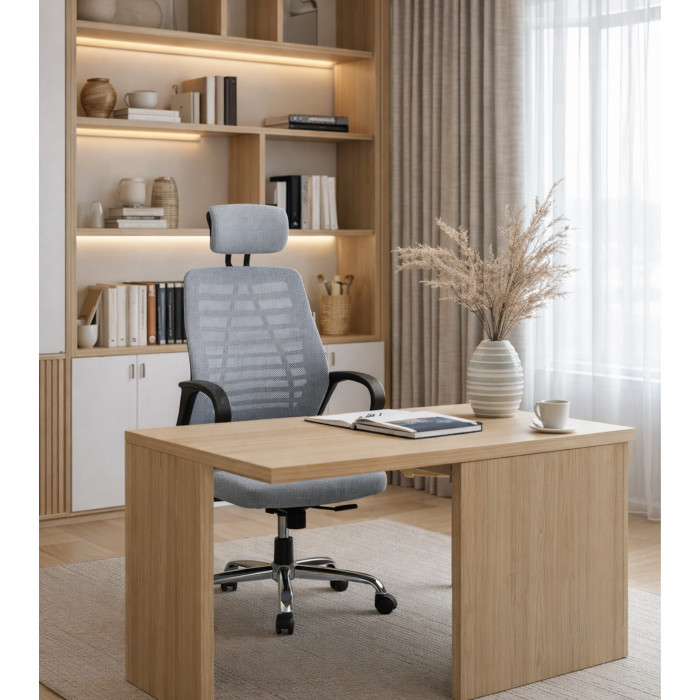 Silla de escritorio Queny ergonómica con reposacabezas