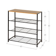 Estantería Kraft estilo industrial con 4 estantes