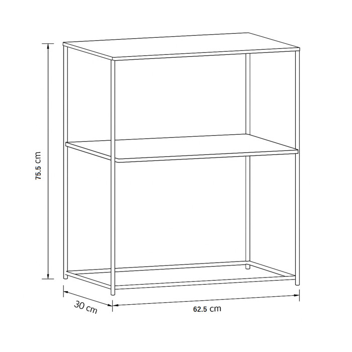Estantería Kraft II industrial con estantes en roble