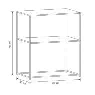 Estantería Kraft II industrial con estantes en roble