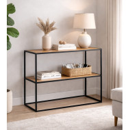 Estantería Kraft II industrial con estantes en roble