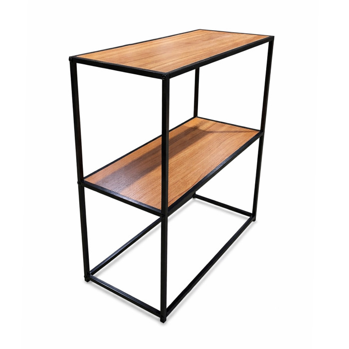 Estantería Kraft II industrial con estantes en roble