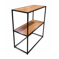 Estantería Kraft II industrial con estantes en roble