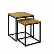 Mesa auxiliar Kraft pack 2 Uds. – Estilo industrial