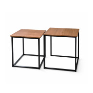 Mesa auxiliar Kraft pack 2 Uds. – Estilo industrial