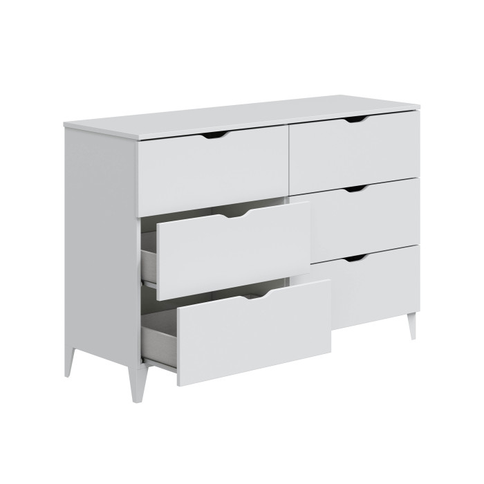 Cómoda Ares 6 cajones con patas
