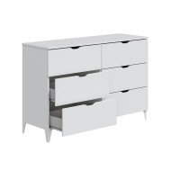 Cómoda Ares 6 cajones con patas