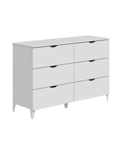 Cómoda Ares 6 cajones con patas