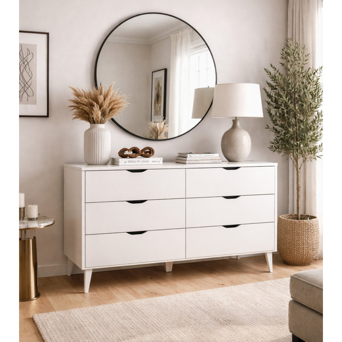 Cómoda Ares 6 cajones con patas