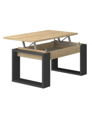 Mesa de centro elevable Rubi con almacenaje