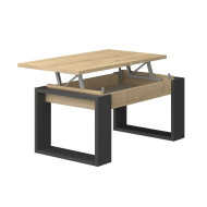 Mesa de centro elevable Rubi con almacenaje