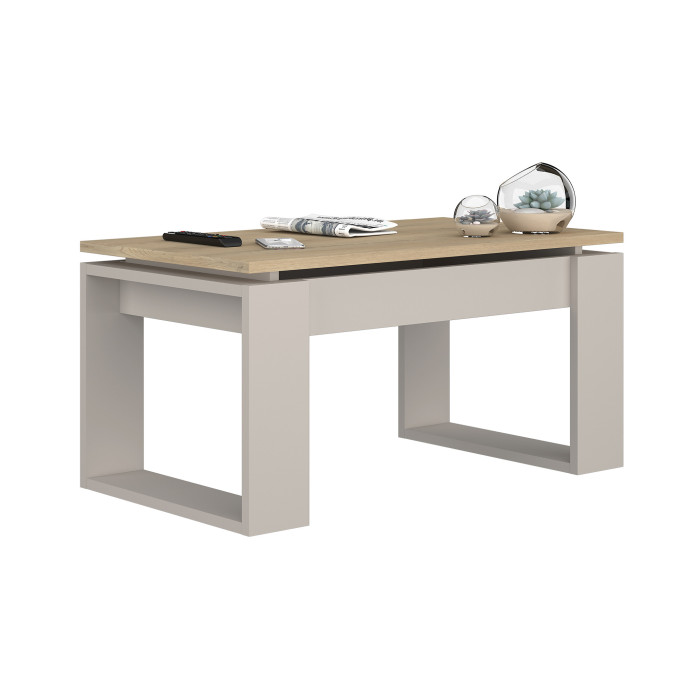 Mesa de centro elevable Rubi II con almacenaje