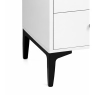 Mesita de noche Savia 2 cajones con patas metálicas