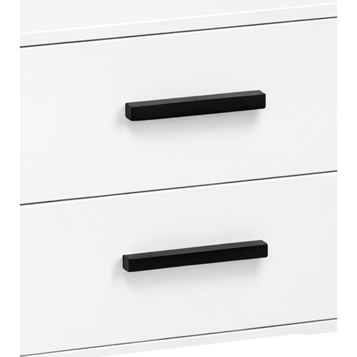 Mesita de noche Savia 2 cajones con patas metálicas