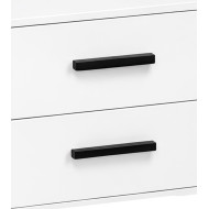 Mesita de noche Savia 2 cajones con patas metálicas