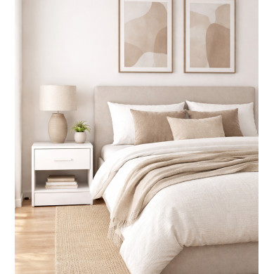 Mesita de noche Silva compacta con cajón