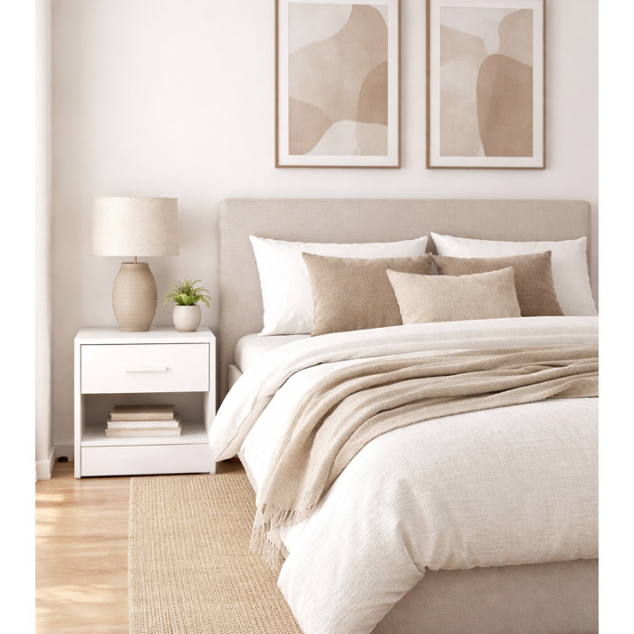 Mesita de noche Silva compacta con cajón