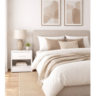 Mesita de noche Silva compacta con cajón