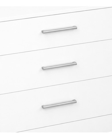 Mesita de noche Elara 3 cajones blanca