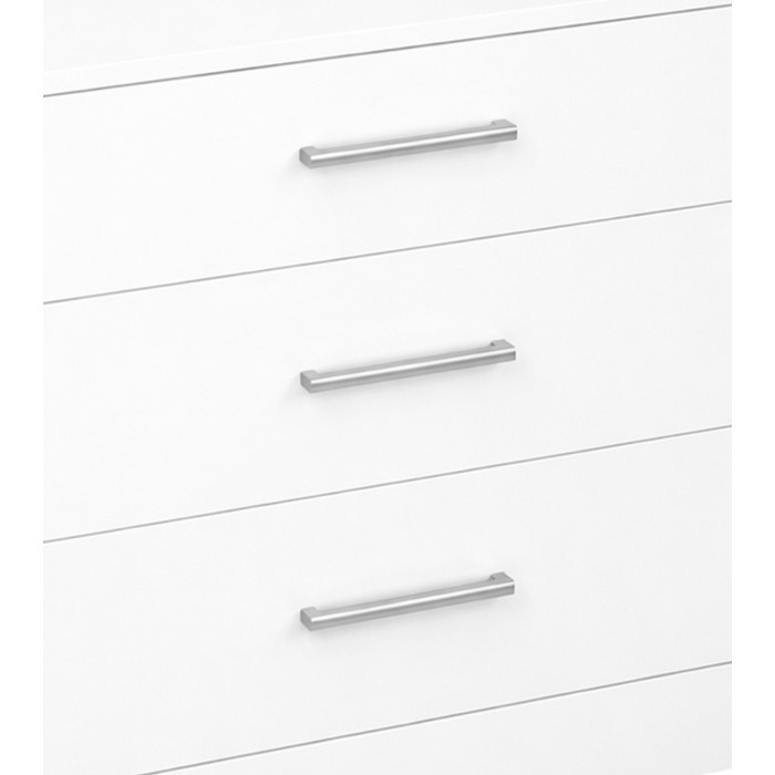 Mesita de noche Elara 3 cajones blanca