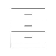 Mesita de noche Elara 3 cajones blanca