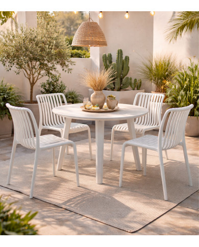 Sillas Solenia pack 4 apilables interior exterior