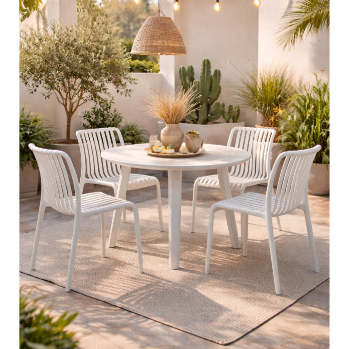 Sillas Solenia pack 4 apilables interior exterior
