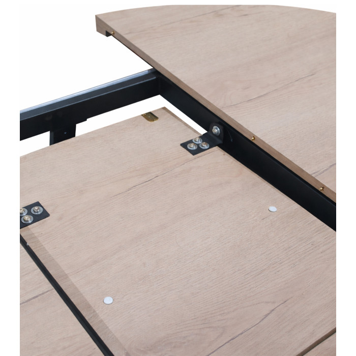 Mesa redonda extensible Anubis con patas cruzadas