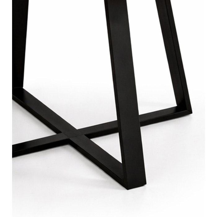 Mesa redonda extensible Anubis con patas cruzadas