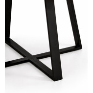 Mesa redonda extensible Anubis con patas cruzadas