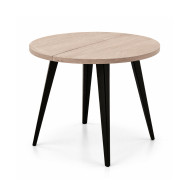 Mesa de comedor extensible Alpes melamina patas negras