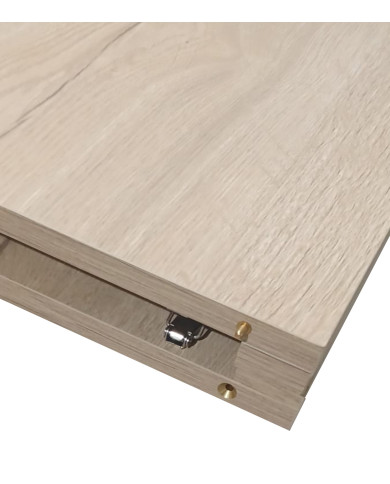 Mesa de comedor extensible Alpes melamina patas negras