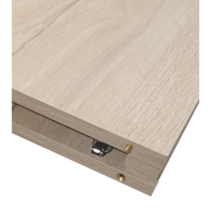 Mesa de comedor extensible Alpes melamina patas negras