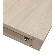 Mesa de comedor extensible Alpes melamina patas negras