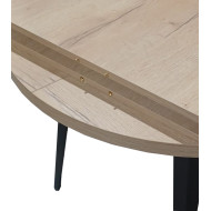 Mesa de comedor extensible Alpes melamina patas negras