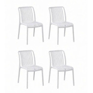 Sillas Solenia pack 4 apilables interior exterior