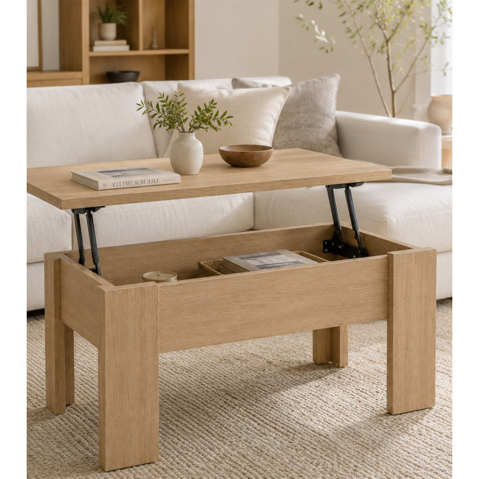 Mesa de centro elevable Premier 4 con almacenaje