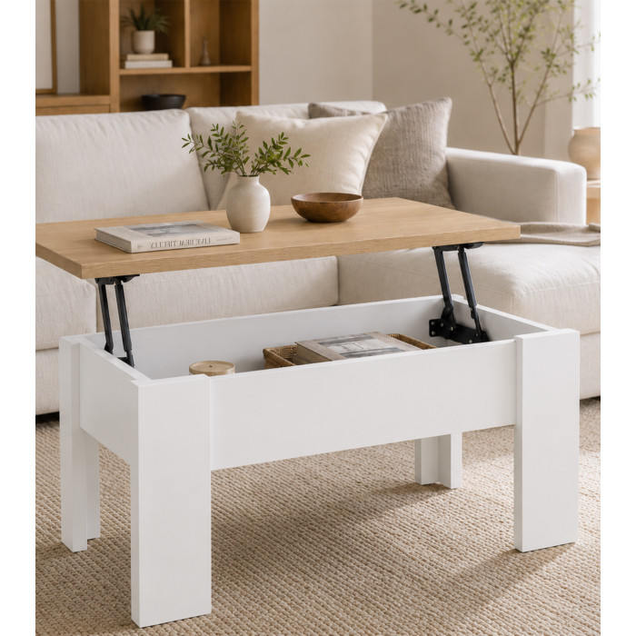 Mesa de centro elevable Premier 4 con almacenaje