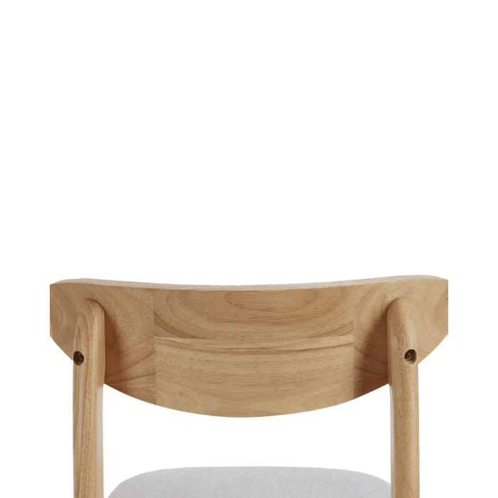 Elegante Pack de 2 Sillas de Comedor Dover - de Tela y Madera Natural