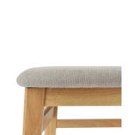 Elegante Pack de 2 Sillas de Comedor Dover - de Tela y Madera Natural