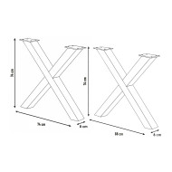 Patas X para mesa pack de 2 unidades