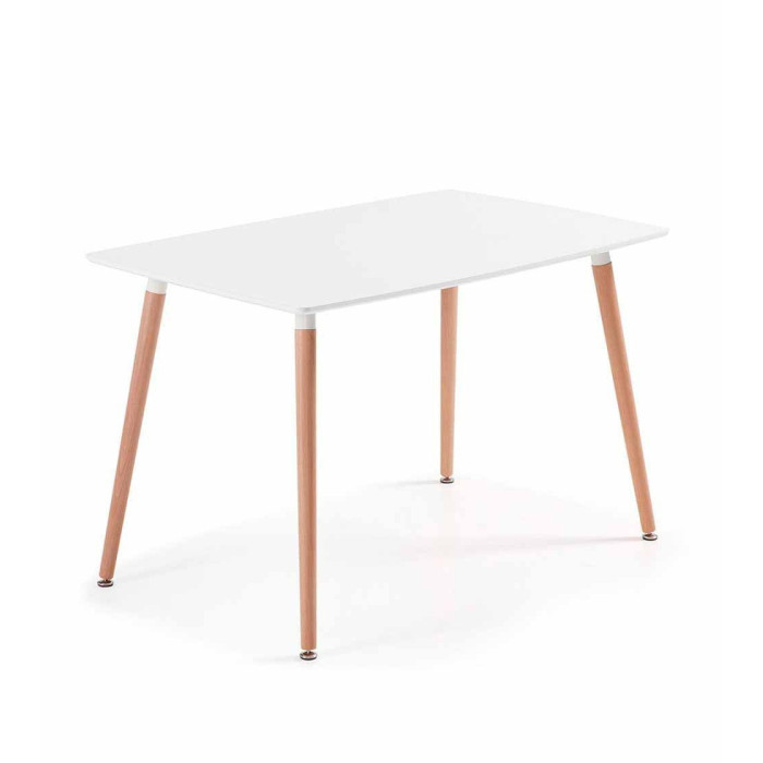 Pack mesa Nórdica blanca 120 cm con 4 sillas Tulipa